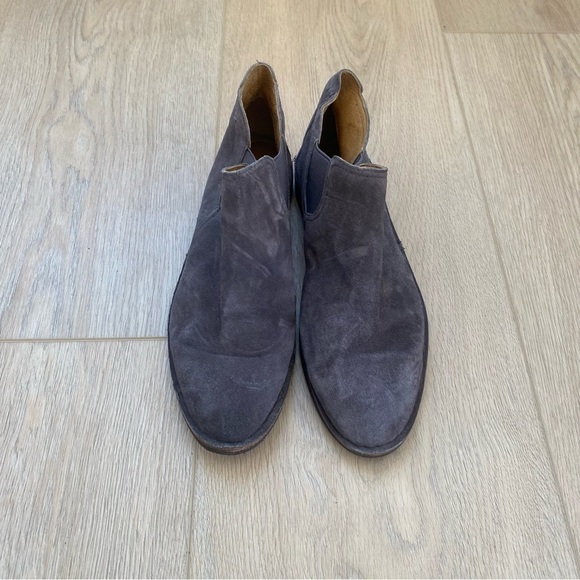 Trask Gray Leather Suede Ankle Boots - Picture 2 of 6